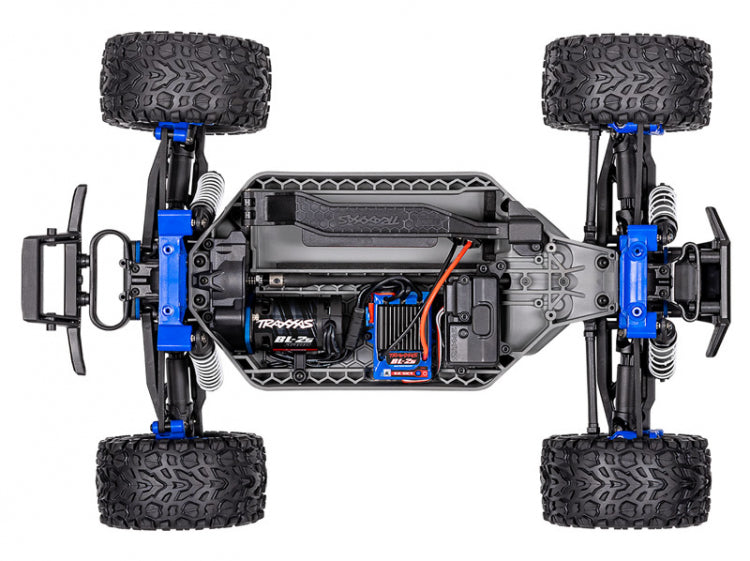 Rustler 4X4 BL-2s chassis set ovenfra