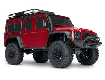 Traxxas 82256-4-RED - TRX-4 Land Rover Defender Clipless Red RTR