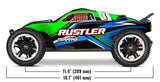Traxxas 37254-8 Rustler 2WD 1/10 RTR TQ EHD USB-C - With Battery/Charger