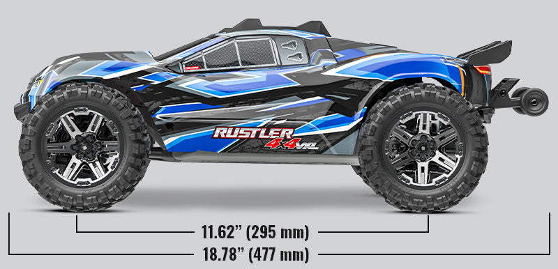 Traxxas 67376-4 Rustler 4x4 VXL 1/10 RTR TQi TSM EHD