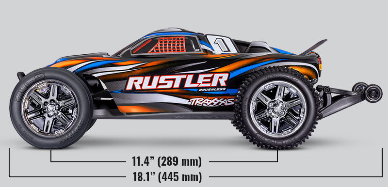 Traxxas Rustler 2WD BL-2s EHD - FREE LIPO COMBO DEAL