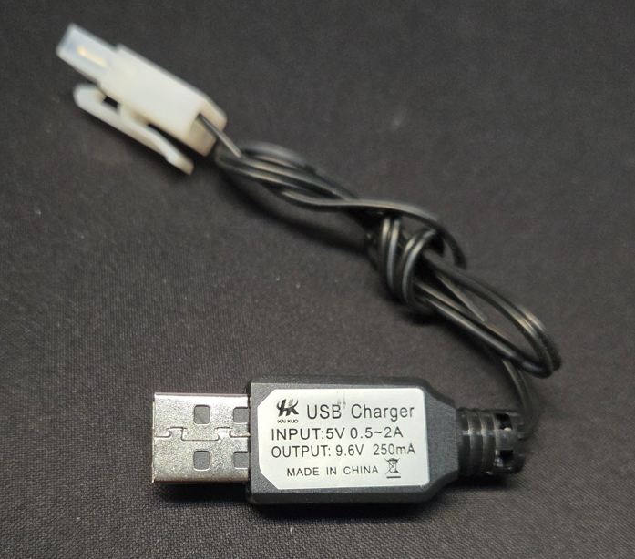 9,6v USB lader med Tamiya stik - 250mAh