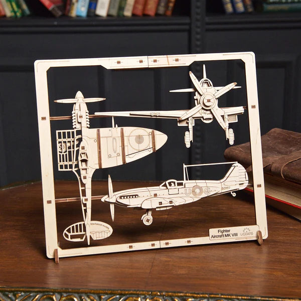 Ugears Fighter Aircraft 2.5D Puzzle