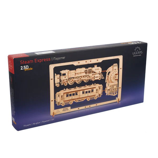 Ugears Steam Express 2.5D Puzzle