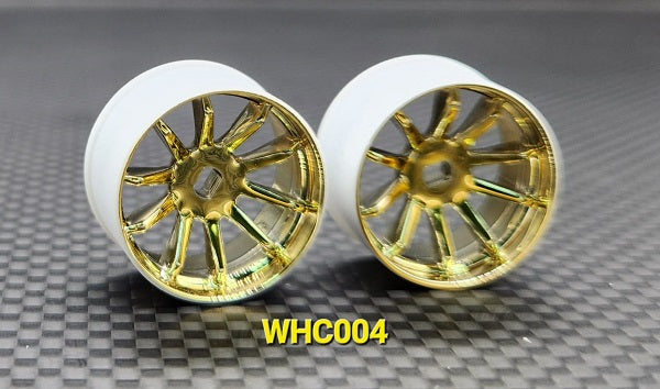 GL Racing WHC004-1-G - 4WD R10 Machine Cutted Chrome Rim (W1)