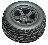 Tire &amp; Wheel Left (Orange Outer Rim)
