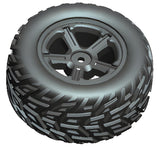 Tire &amp; Wheel Left (Orange Outer Rim)