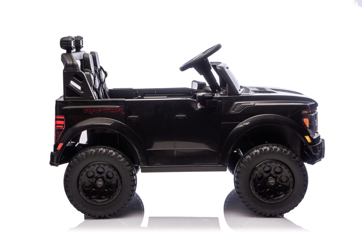 Ford Raptor 2-personers 24 volt sort børnebil