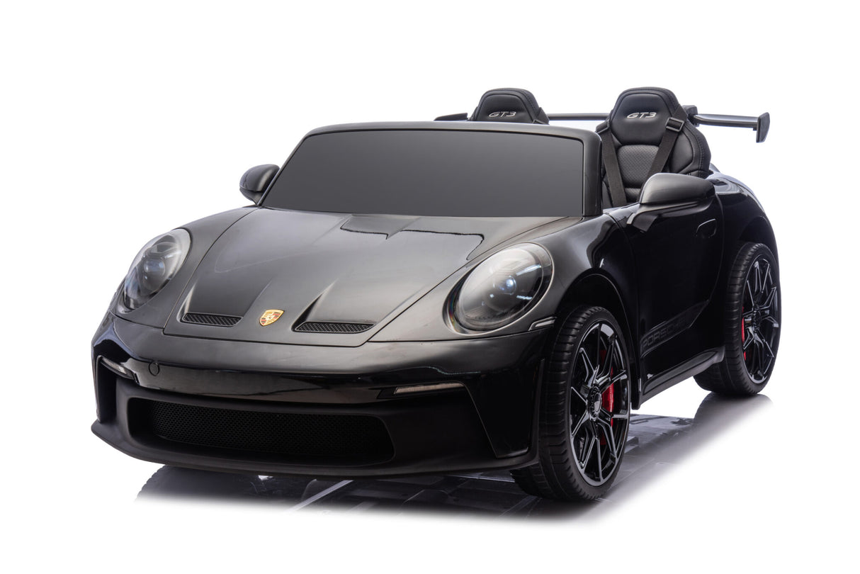 Porsche 911 24 volt GT3 ride on car metallic black with MP4