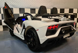 Lamborghini Aventador 2 person 24 volt with drift white