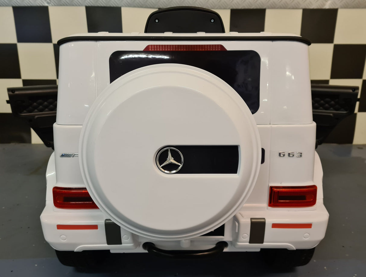 Mercedes G63 children's car 12V white with soft start 1 person