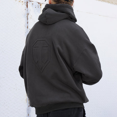 World of Tanks Hoodie with embossing grey, L