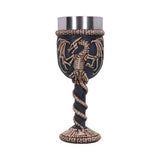 Realistic Fossilised Dragon Remains Skeleton Goblet Wine Glass