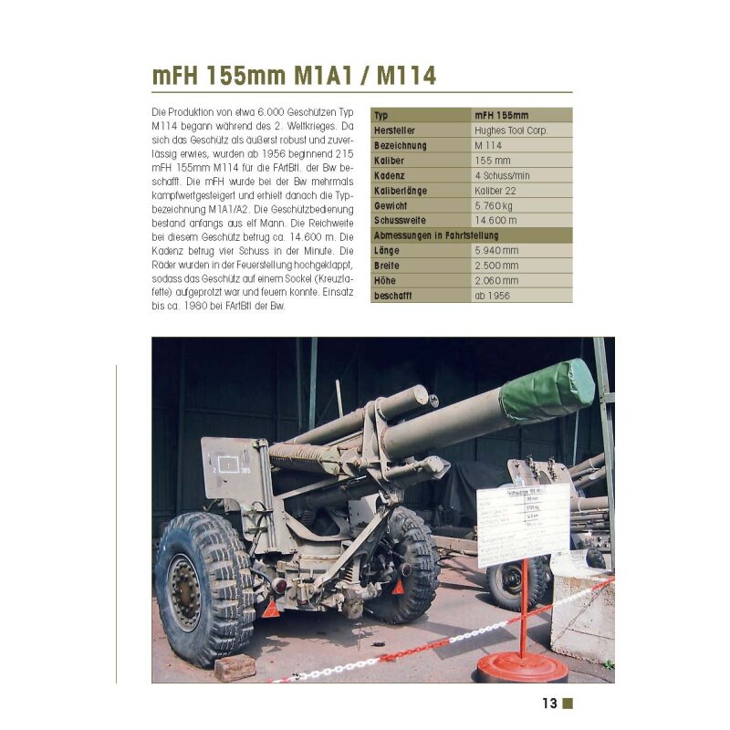 Artillerie-, Panzer- und Luftabwehrsysteme der Bundeswehr seit 1956