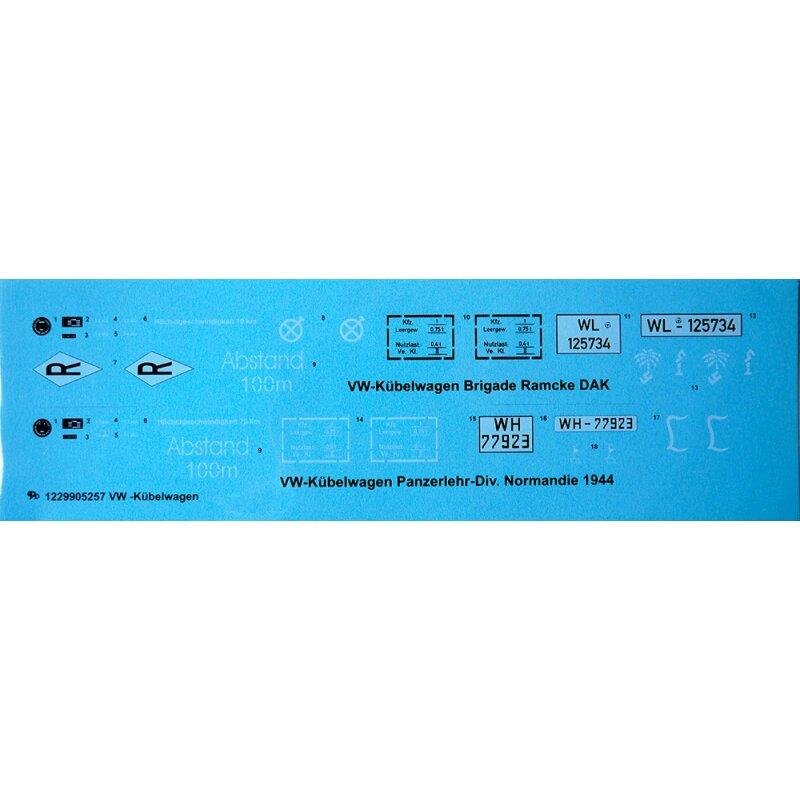 Decals VW Kübelwagen