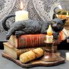 Witching Hour Cat Figurine by Lisa Parker Black Cat & Candle Ornament
