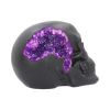 Geode Skull Black Purple Gothic Glitter Skull Figurine