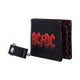 AC/DC Logo Leather Lightning Chained Wallet Purse