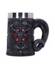 Lockable Red Leather Baphomet Embossed Journal