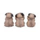 Three Wise Pugs Dog Ornaments