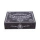 Black and White Spirit Board and Planchette Jewellery Storage Box with Mirror