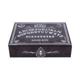 Black and White Spirit Board and Planchette Jewellery Storage Box with Mirror
