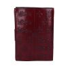 Lockable Red Leather Medieval Embossed Journal