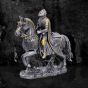 Set of Six small Medieval War Horse and Armoured Rider Figurines