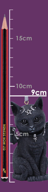 Malpuss Black Bat Cat Hanging Decorative Ornament 9.2cm