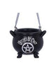 Small Black Witch's Brew Cauldron Pot Trinket Set of Four