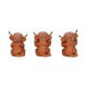 Three Wise Highland Cow Figurines 9.6cm