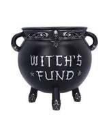 Small Black Witch's Brew Cauldron Pot Trinket Set of Four
