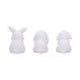 Three Wise White Bunny Figurines