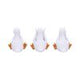 Three Wise Goofy Geese Figurines in See no, Hear no, Speak no evil poses