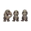 Three Wise See No, Hear No, Speak No,  Tyrannosaurus Rex Dinosaur Figurines