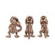 Three Wise Tyrannosaurus Rex Skeleton Figurines