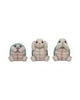 Three Wise Seals Decorative Resin Figurine Set