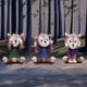 Three Wise Voodoo Doll Collectible Figurines 8cm