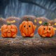 Three Wise Pumpkins 8cm