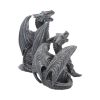 Dark Fury (Set of 2) Obsidian Dragon Figurines 10cm