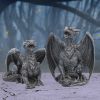 Dark Fury (Set of 2) Obsidian Dragon Figurines 10cm