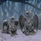 Dark Fury (Set of 2) Obsidian Dragon Figurines 10cm