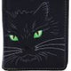 Black Lucky Cat Purse Embossed Eye Tail Wallet