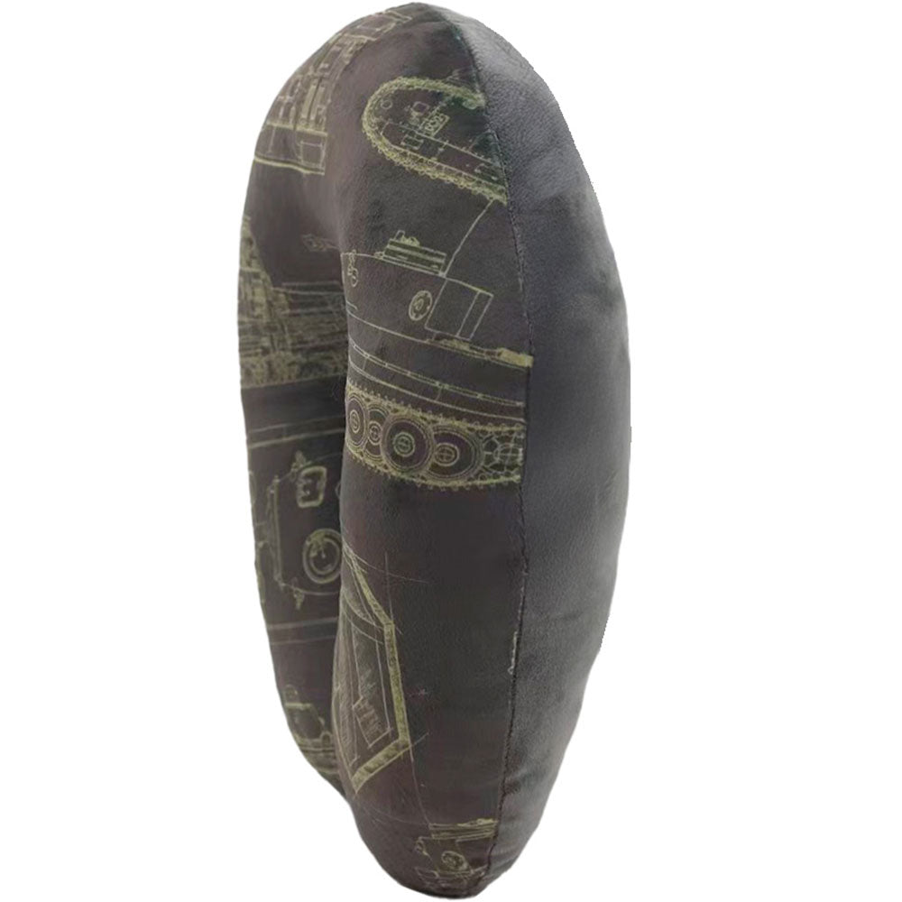 Plush travel pillow "World of Tanks" Black logos, 36 cm