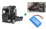 Kombopakke: HUINA SCANIA 770S RC TRAILER RTR Sort