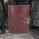 Lockable Tree Of Life Red Leather Journal 15 x 21cm