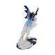 Free Spirit Figurine Fairy and White Winter Wolf Ornament