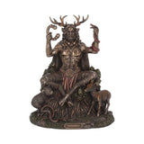 Cernunnos and Animals Horned God Bronze Figurine