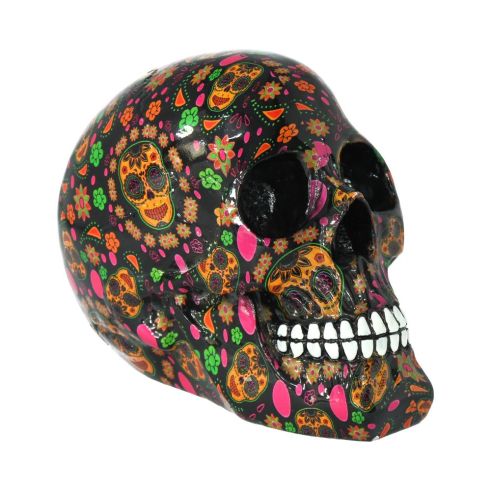 Viva!  Day of the Dead Print Skull 19cm
