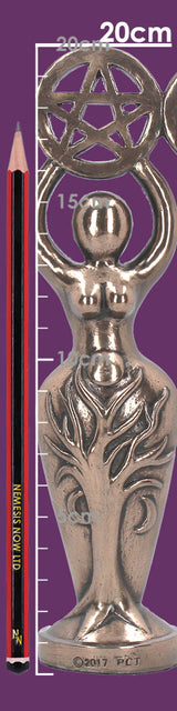 Triple Goddess Figurine Bronzed Wiccan Idol Ornament